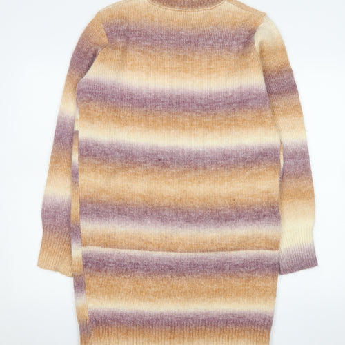 Apricot Women's Multicoloured Striped Jumper Dress UK 10