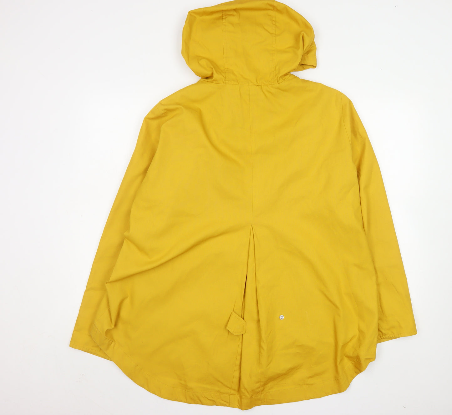 Peacocks Women’s Yellow Hooded Rain Coat Jacket Size 18