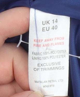 Papaya Women Navy Floral Blazer Jacket Size 14 Polyester Lined