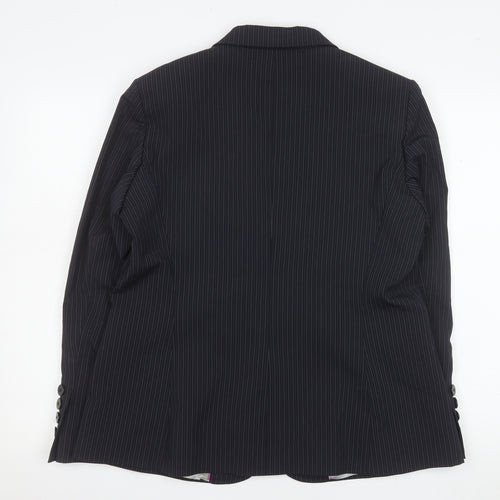 Paul Costelloe City Womens Black Pinstripe Suit Jacket UK 14