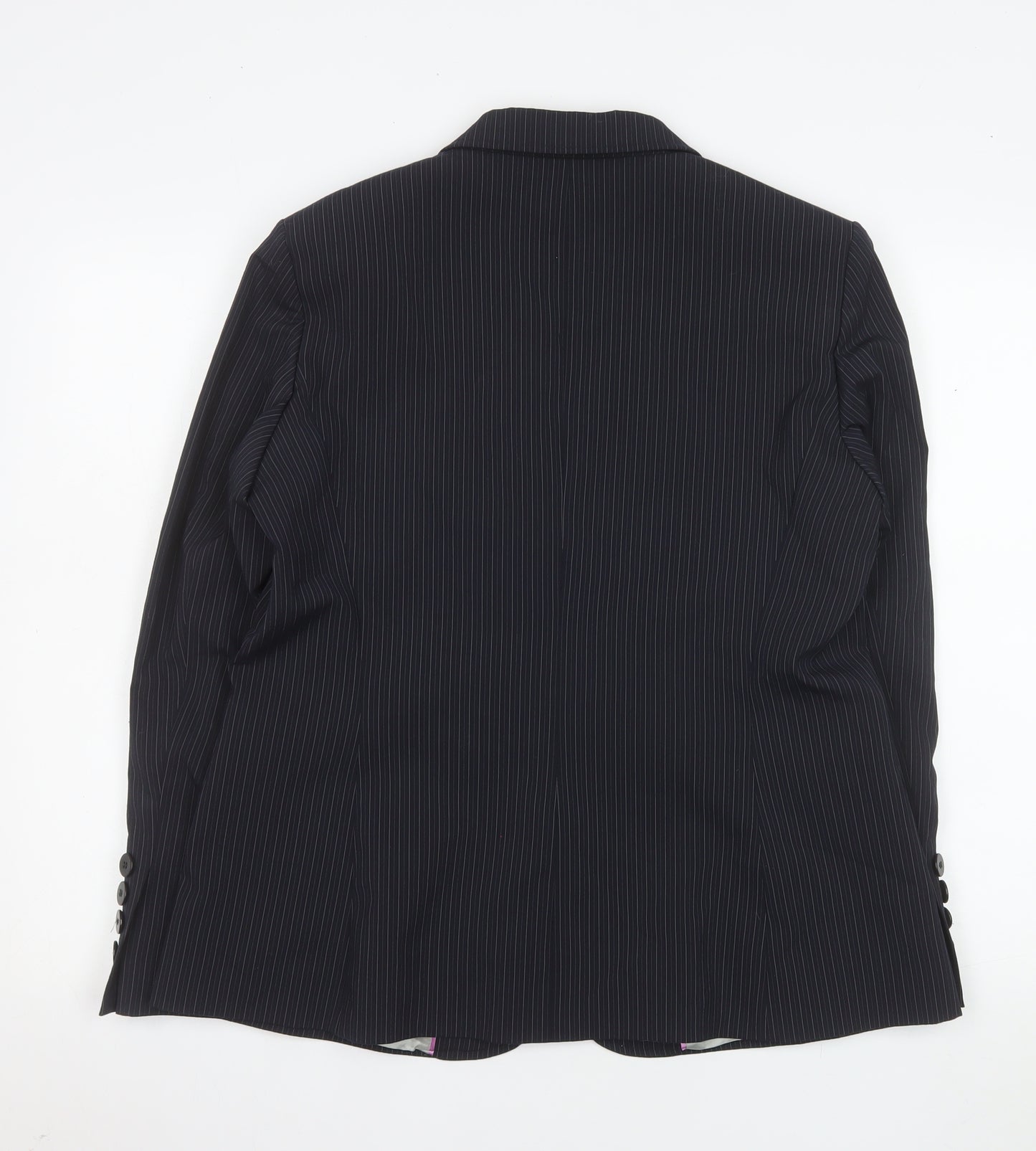 Paul Costelloe City Womens Black Pinstripe Suit Jacket UK 14