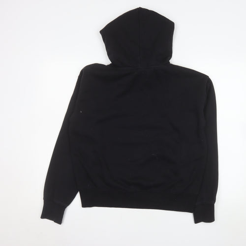 Champion Men's Black Pullover Hoodie Medium Fleece Logo Sweatshirt