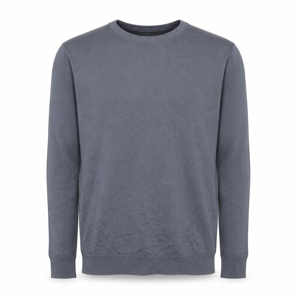 Front view of Jameson Carter Men's Grey XL Crew Neck Cotton Blend jumper