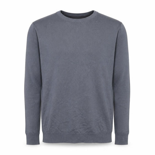 Front view of Jameson Carter Men's Grey XL Crew Neck Cotton Blend jumper