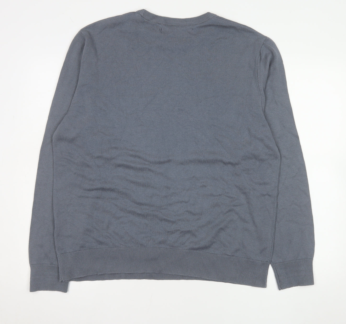Jameson Carter Men's Grey XL Crew Neck Cotton Blend Pullover Jumper