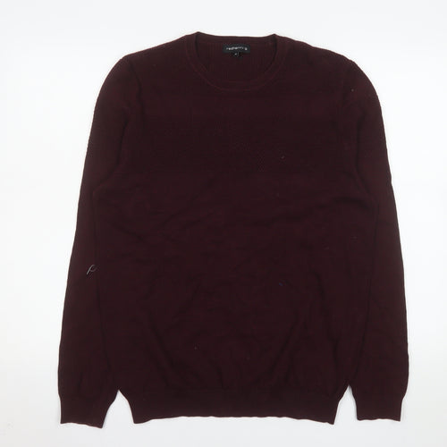 Red Herring Men's Red Cotton Crew Neck Pullover Jumper M