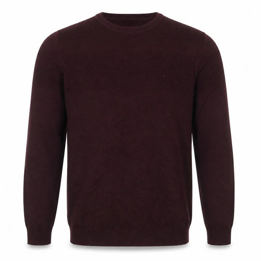 Front view of Red Herring Men's Red Cotton Crew Neck jumper M