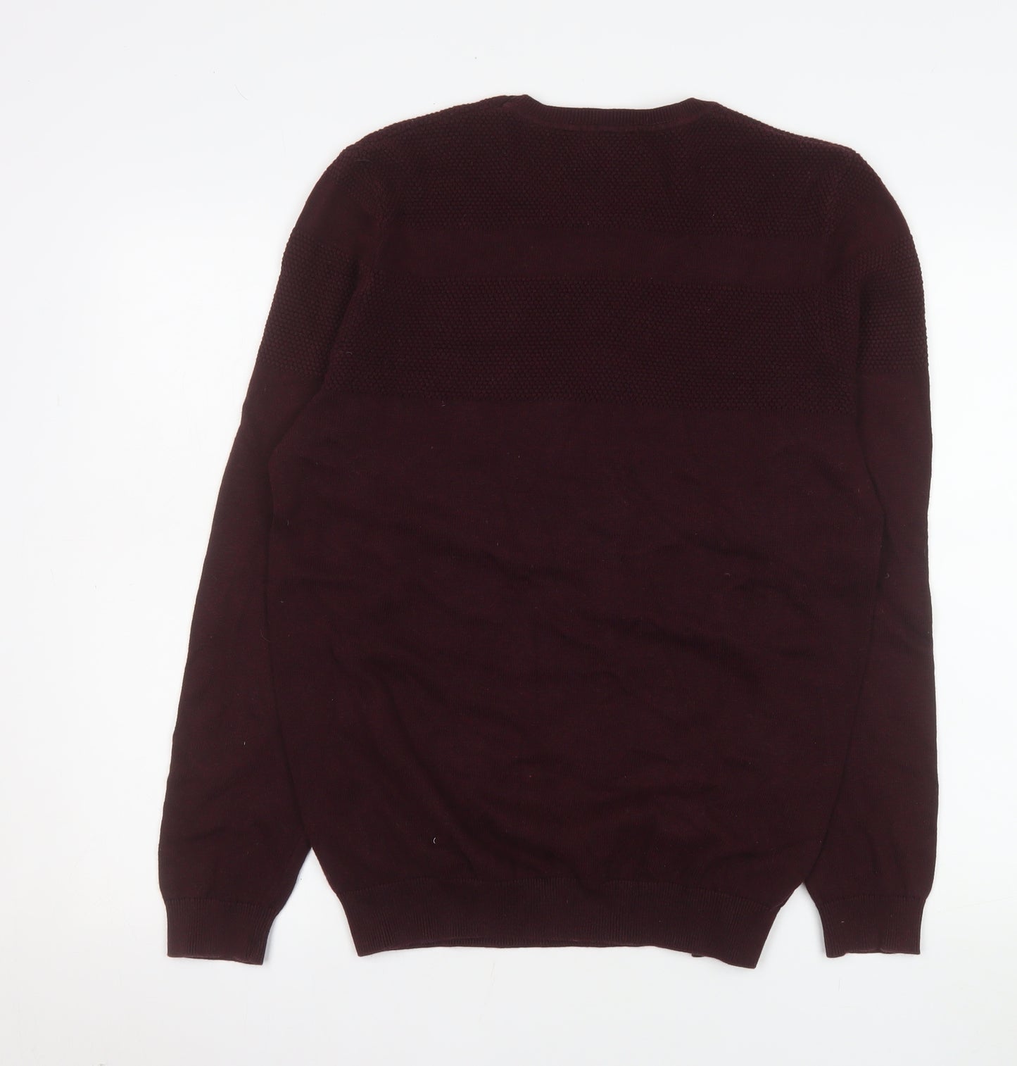 Red Herring Men's Red Cotton Crew Neck Pullover Jumper M