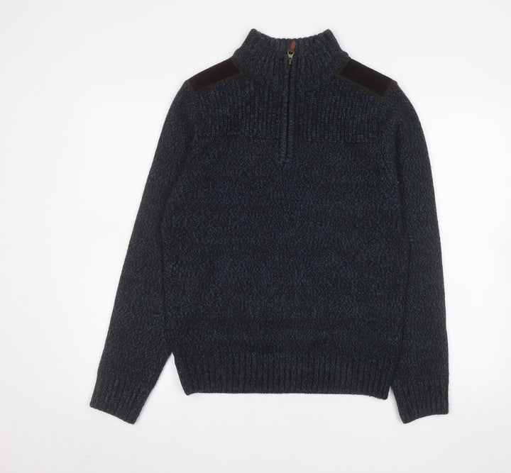 Next Men’s Blue Knit 1/2 Zip Pullover Sweater Size S