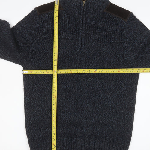 Next Men’s Blue Knit 1/2 Zip Pullover Sweater Size S