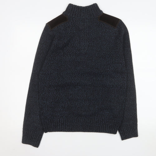 Next Men’s Blue Knit 1/2 Zip Pullover Sweater Size S