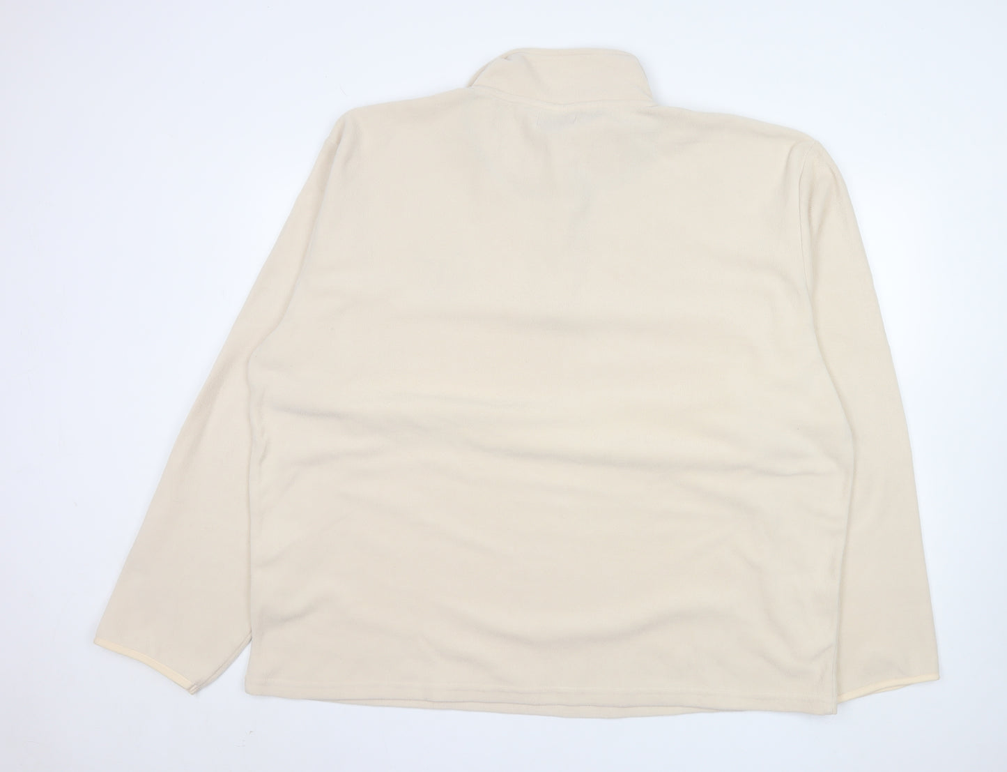 Atlas For Men Beige 4XL Fleece Pullover Sweatshirt High Neck