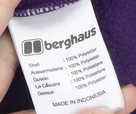 Berghaus Women's Purple Fleece Full Zip Jacket Size 12