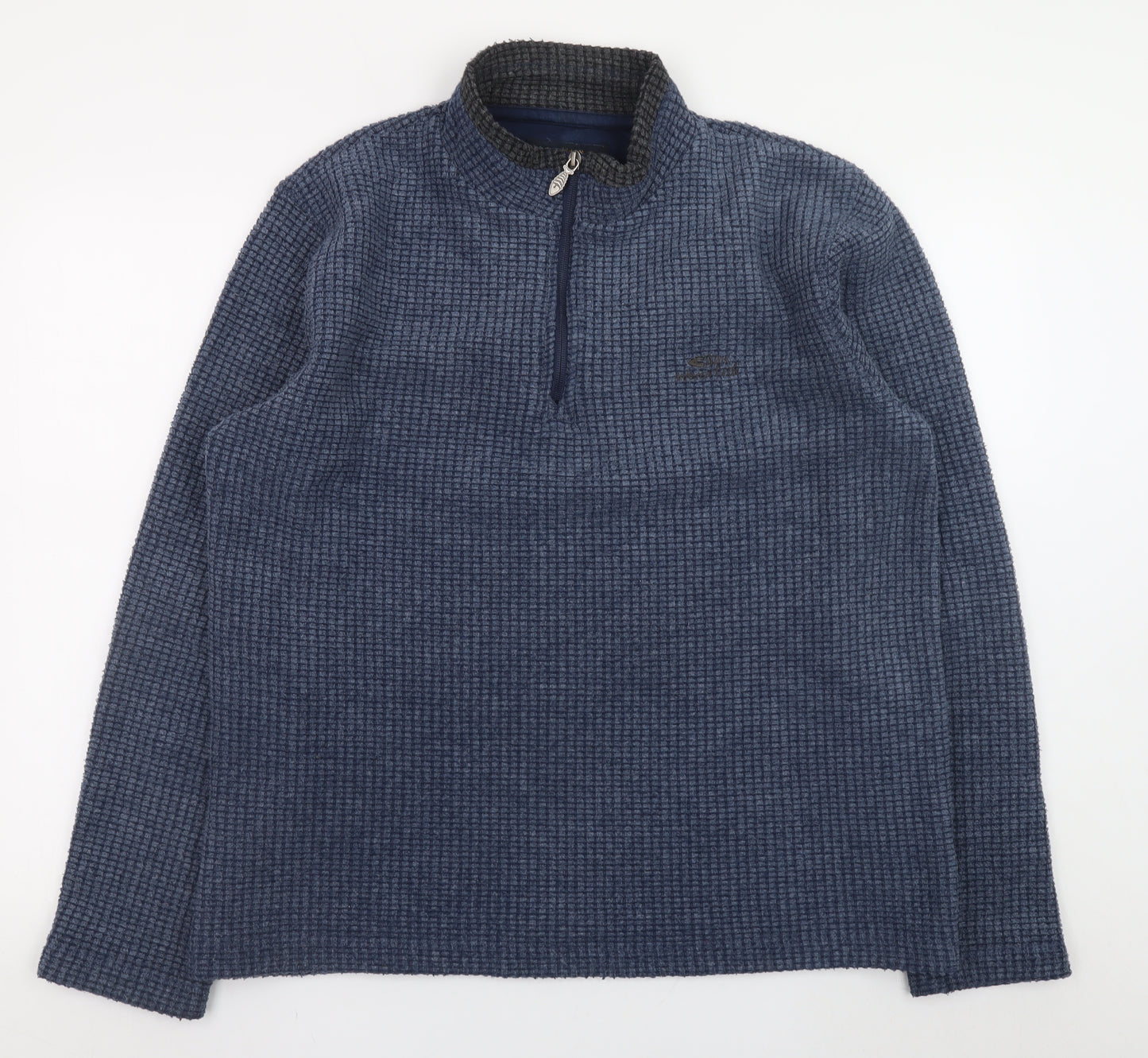 Weird Fish Men’s Blue 1/4 Zip Pullover Knit Sweatshirt Size M
