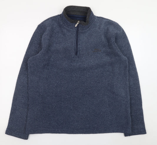 Weird Fish Men’s Blue 1/4 Zip Pullover Knit Sweatshirt Size M