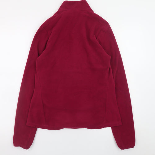 Quechua Womens Red Fleece Pullover Sweatshirt Size M 1/2 Zip