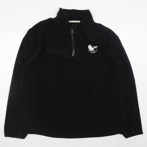 Atlas For Men Black 4XL Fleece 1/4 Zip Pullover Sweatshirt