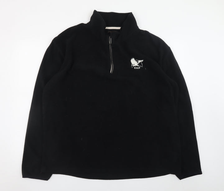 Atlas For Men Black 4XL Fleece 1/4 Zip Pullover Sweatshirt