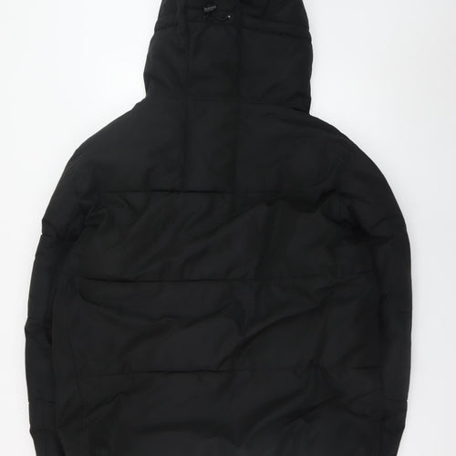 Zara Men Black XL Hooded Puffer Jacket Winter Coat