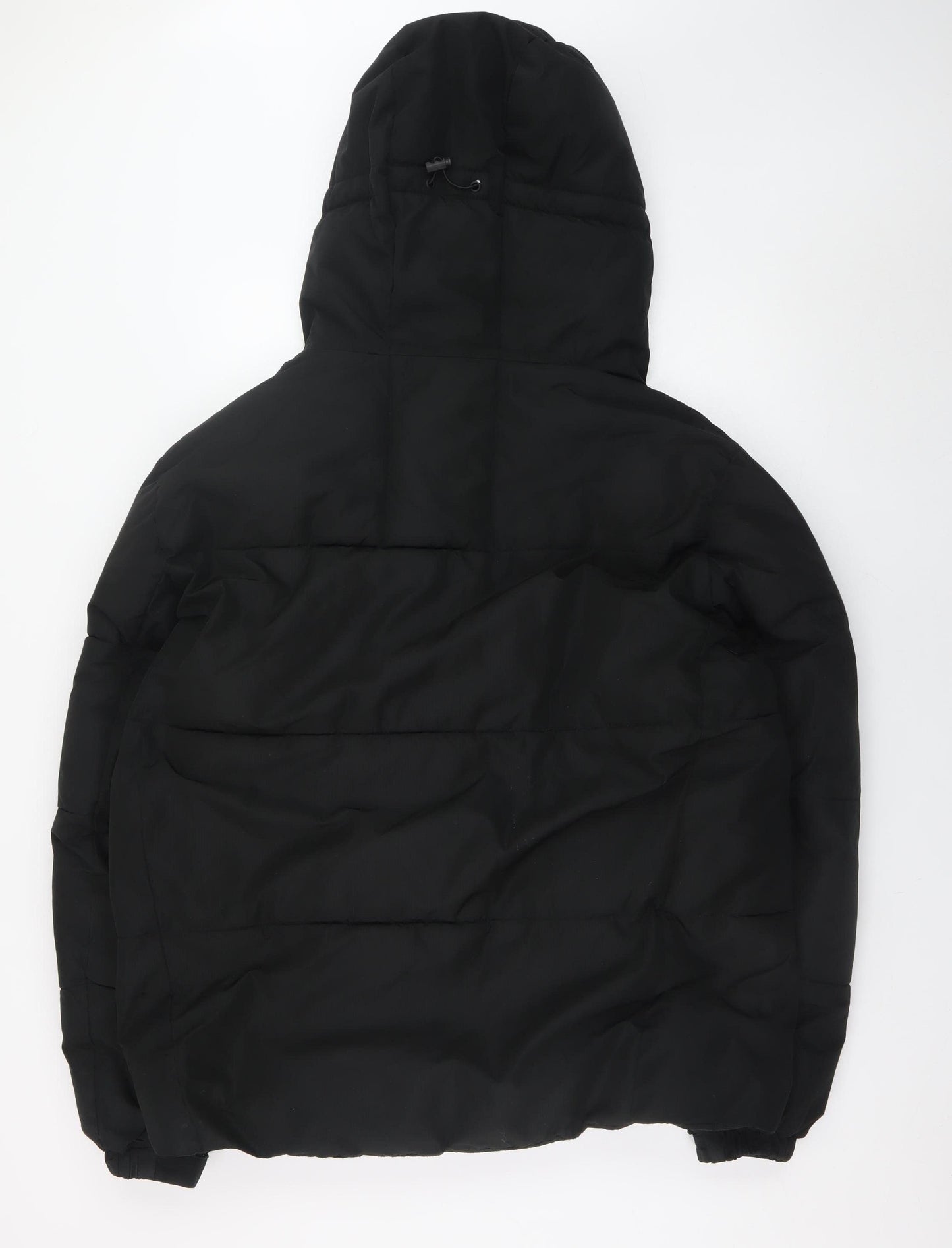 Zara Men Black XL Hooded Puffer Jacket Winter Coat