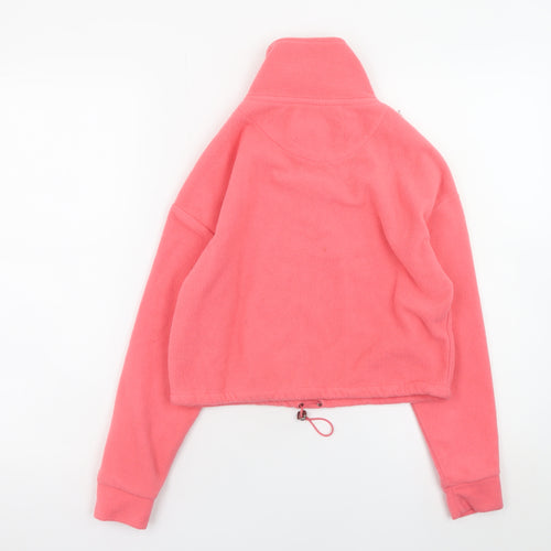 Brave Soul Womens Pink Fleece 1/4 Zip Pullover Sweatshirt Size 6