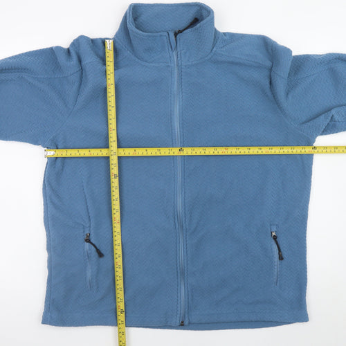 WorkWear Men's Blue Fleece Full Zip Jacket Size L Regular Fit