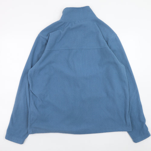 WorkWear Men's Blue Fleece Full Zip Jacket Size L Regular Fit