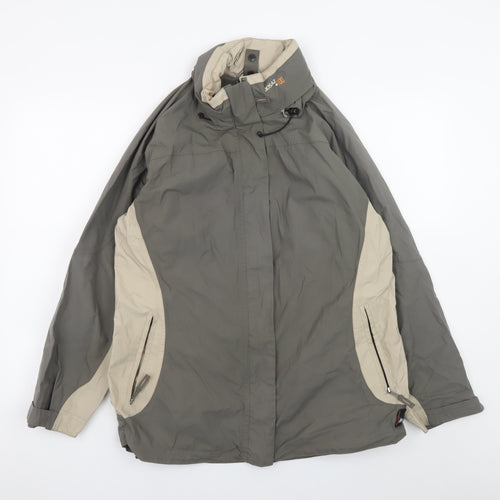Decathlon Men’s Brown M Hiking Parka Jacket Water Resistant Hooded