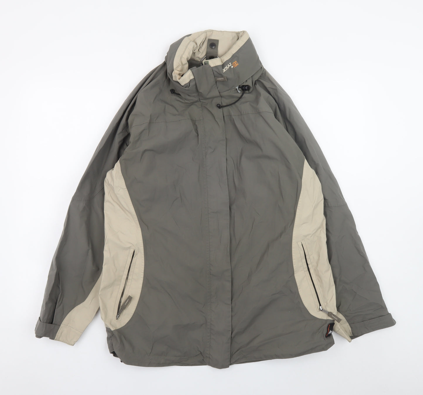 Decathlon Men’s Brown M Hiking Parka Jacket Water Resistant Hooded