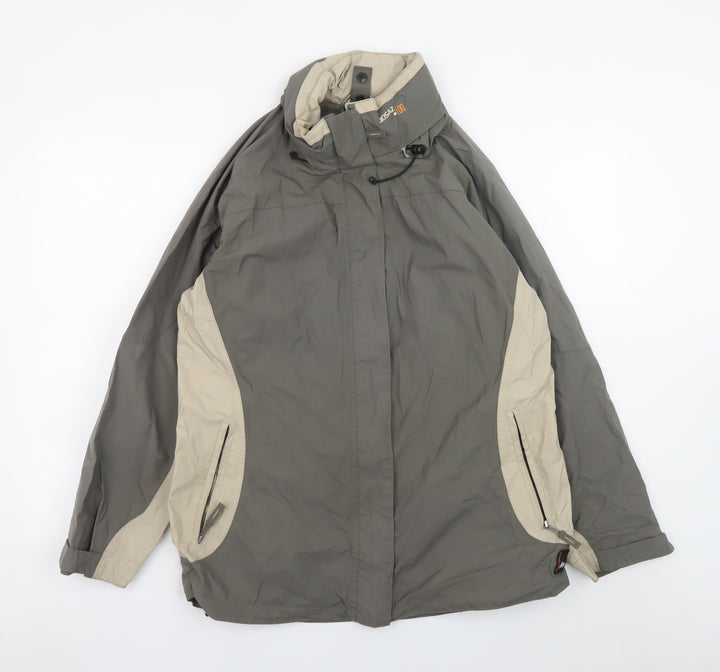 Decathlon Men’s Brown M Hiking Parka Jacket Water Resistant Hooded