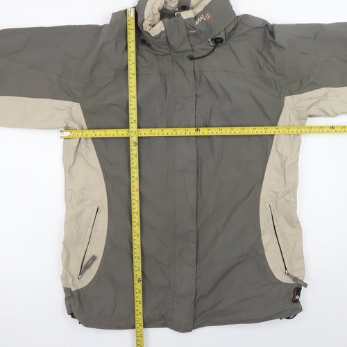 Decathlon Men’s Brown M Hiking Parka Jacket Water Resistant Hooded