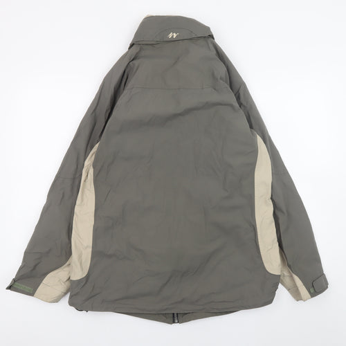 Decathlon Men’s Brown M Hiking Parka Jacket Water Resistant Hooded