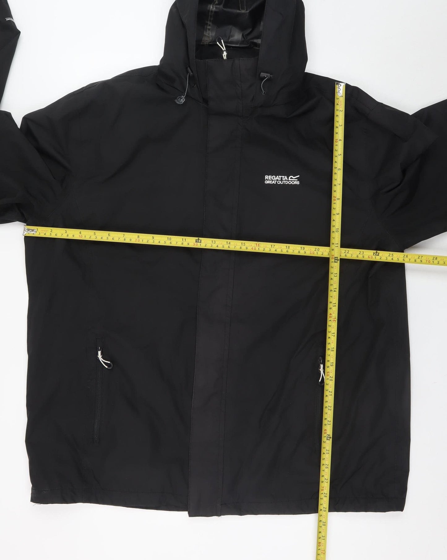 Regatta Men Black 2XL Waterproof Hooded Rain Jacket
