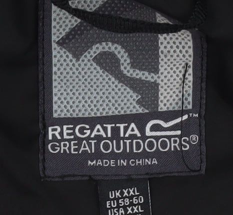 Regatta Men Black 2XL Waterproof Hooded Rain Jacket