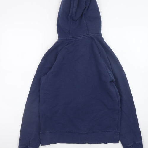 Nike Men Blue Full Zip Hoodie Small Cotton Sportswear