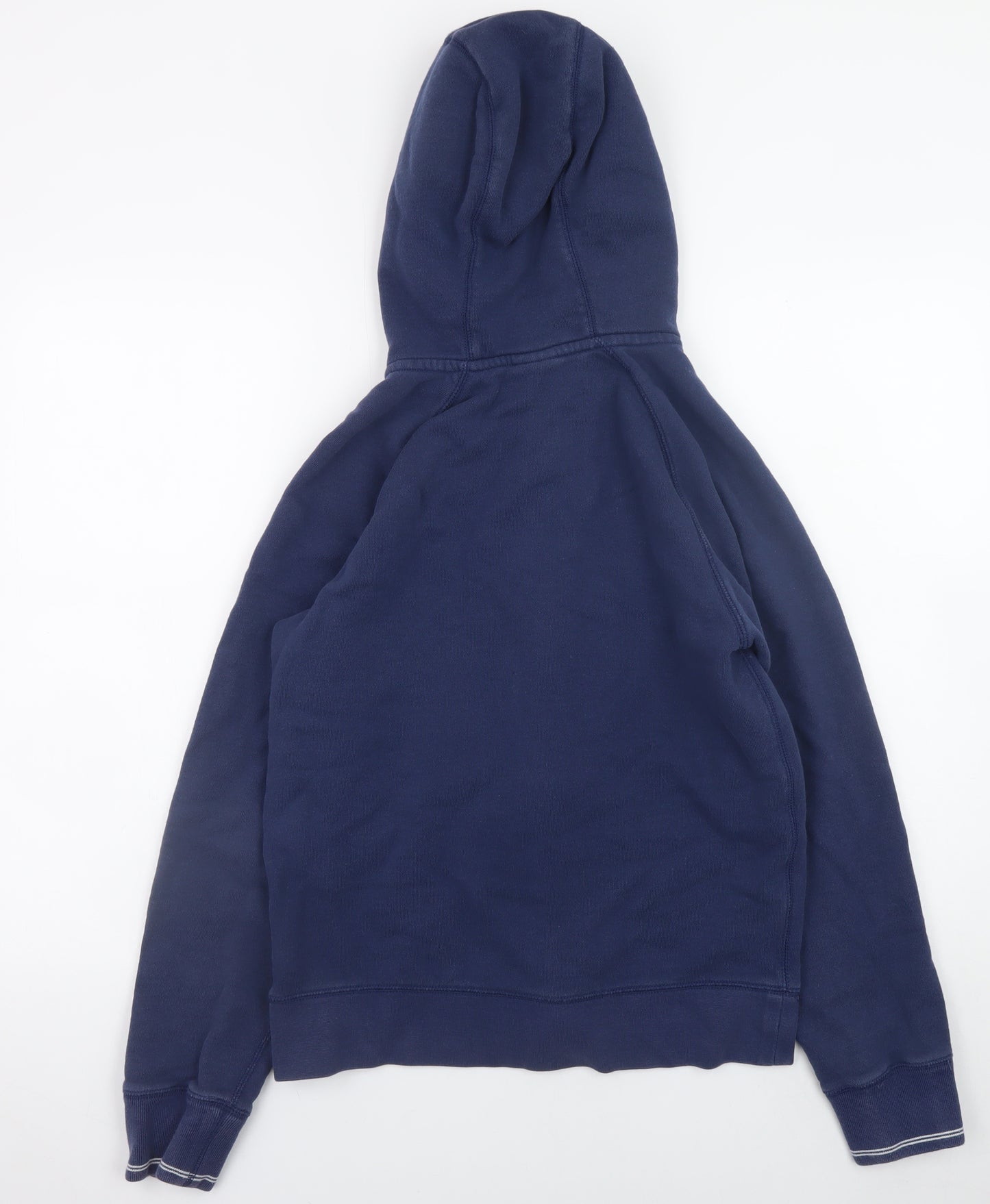 Nike Men Blue Full Zip Hoodie Small Cotton Sportswear