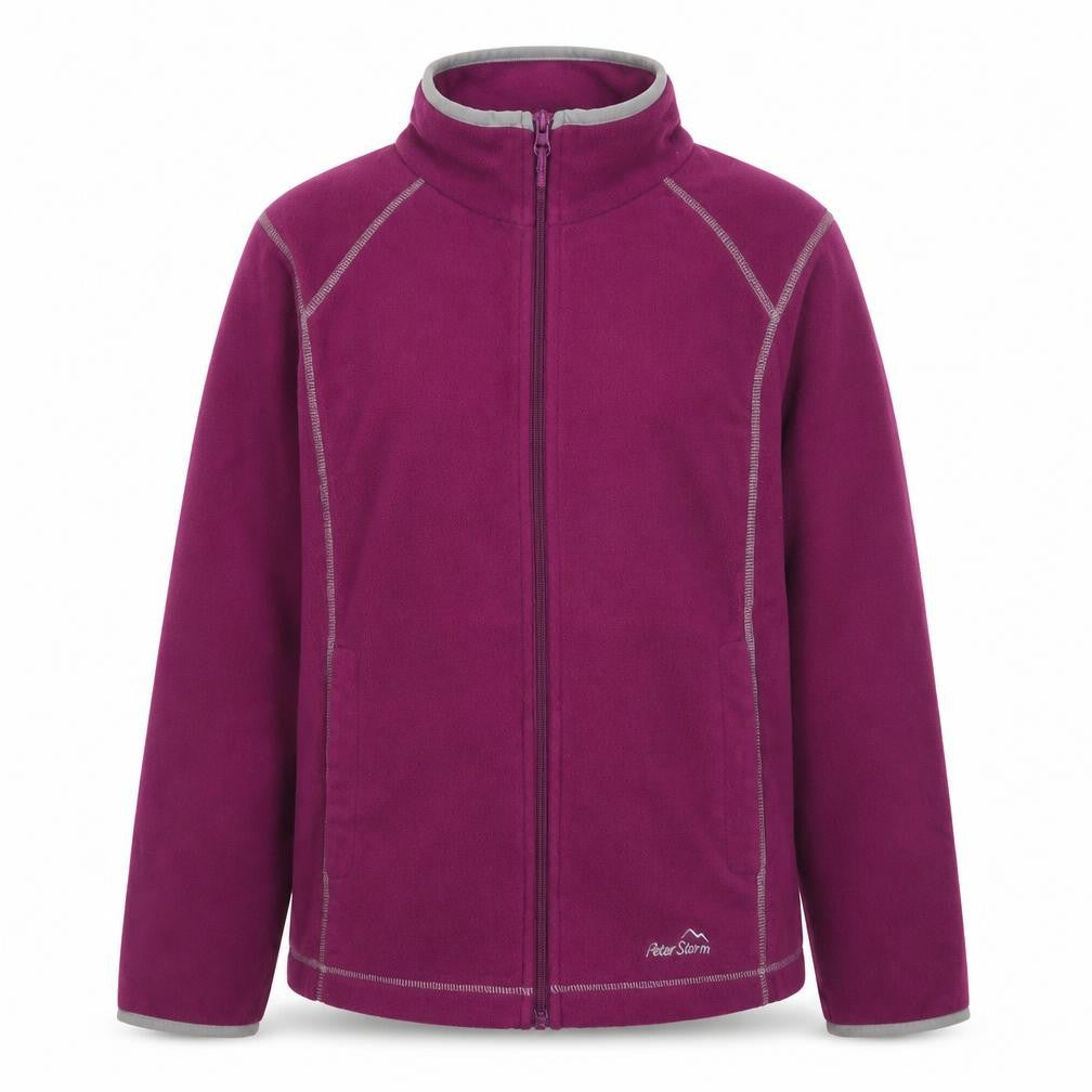 Front view of Peter Storm Women's Purple Fleece Full Zip Jacket, size 10