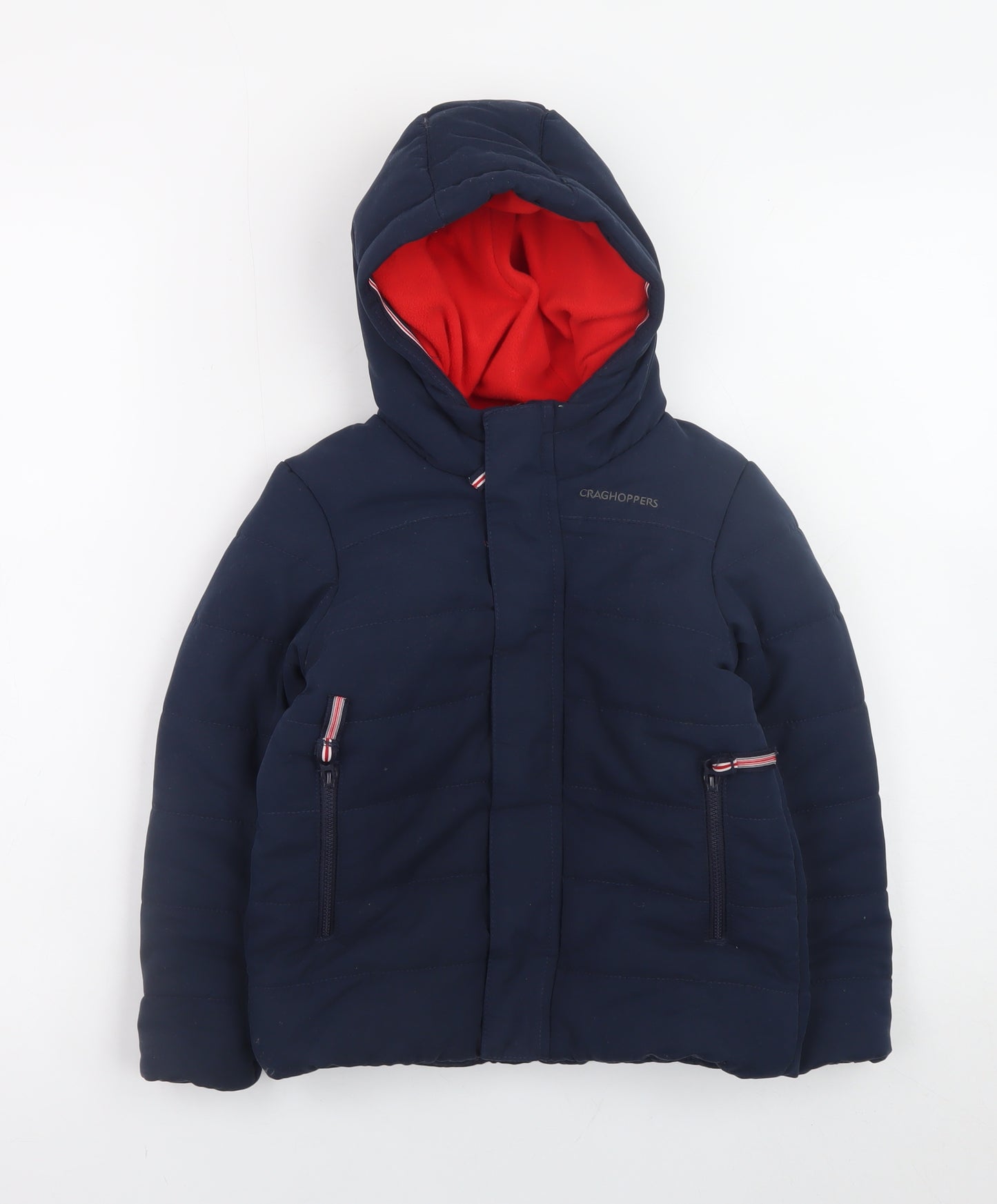 Craghoppers Boys Blue Hooded Puffer Jacket Age 3-4 Years Winter Coat
