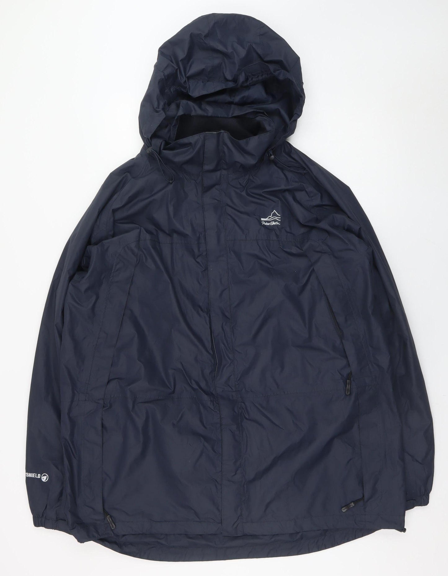 Peter Storm Men's Navy XL Waterproof Hooded Rain Coat