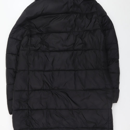 Amisu Women’s Black Long Puffer Coat Size 14 Winter Jacket