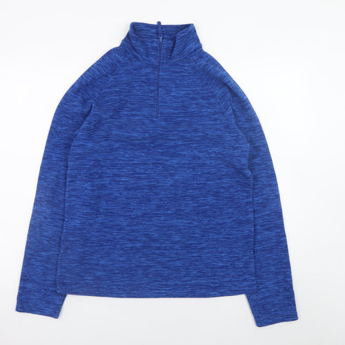 Mountain Warehouse Men's Blue 1/4 Zip Fleece Sweatshirt S