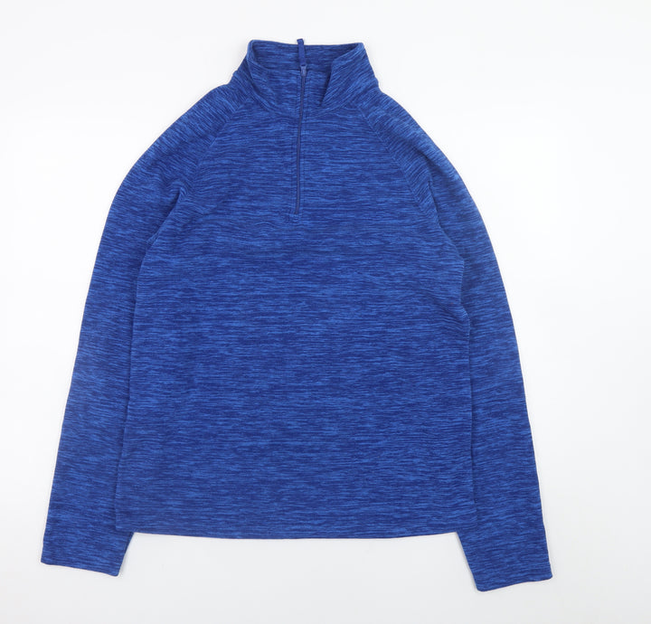 Mountain Warehouse Men's Blue 1/4 Zip Fleece Sweatshirt S