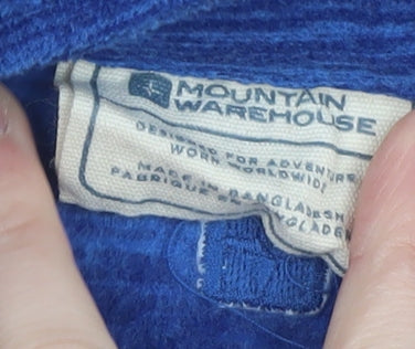 Mountain Warehouse Men's Blue 1/4 Zip Fleece Sweatshirt S