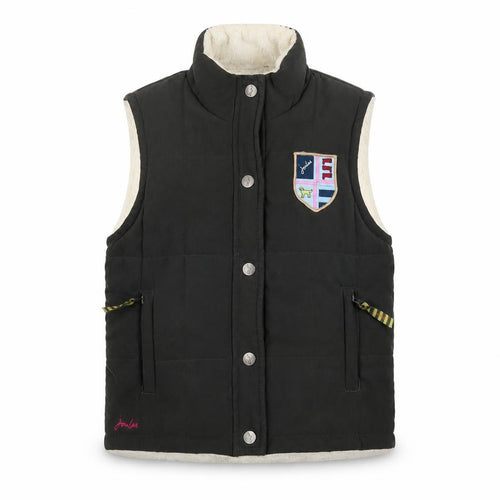 Joules Girls Green Quilted Waistcoat Gilet 4-5 Years Lined Padded Bodywarmer