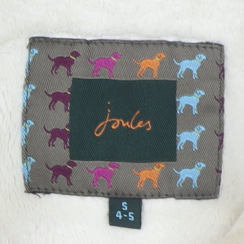 Joules Girls Green Quilted Waistcoat Gilet 4-5 Years Lined Padded Bodywarmer