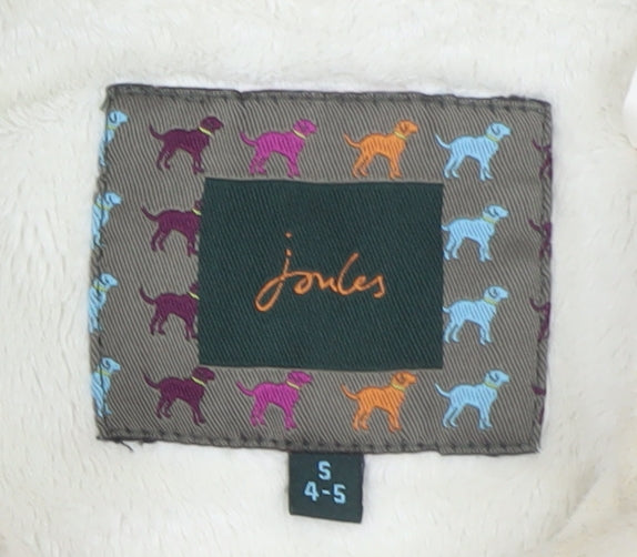 Joules Girls Green Quilted Waistcoat Gilet 4-5 Years Lined Padded Bodywarmer