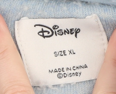 Disney Stitch Blue Fleece Womens Pullover Sweatshirt XL