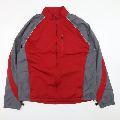 Starter Men's Red Grey Full Zip Sports Jacket Size L Regular Fit