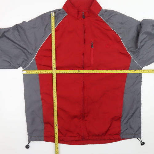 Starter Men's Red Grey Full Zip Sports Jacket Size L Regular Fit