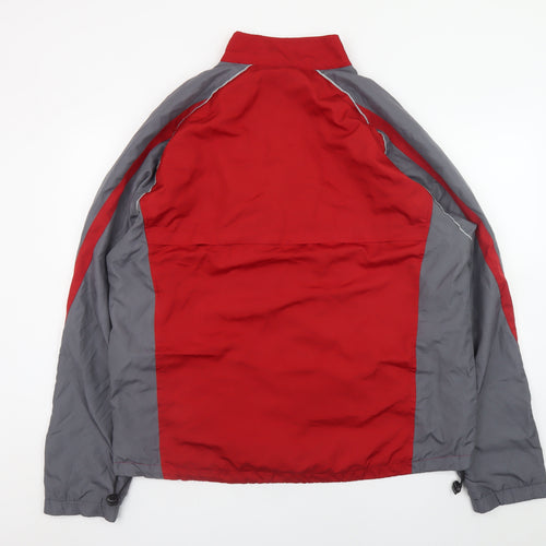 Starter Men's Red Grey Full Zip Sports Jacket Size L Regular Fit